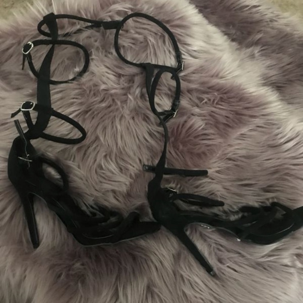 black high heels size 8